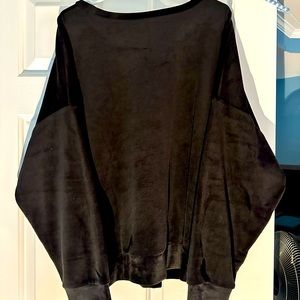 Torrid size 2 black velour sweatshirt